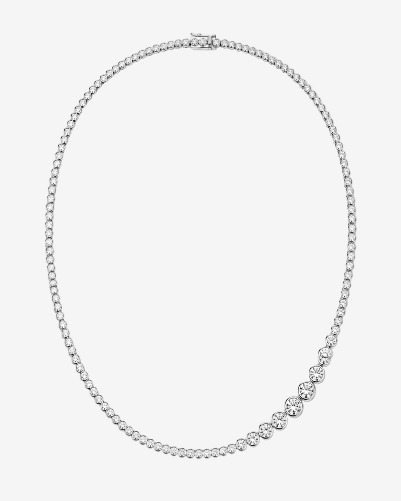 Sophie Graduated Bezel Tennis Necklace