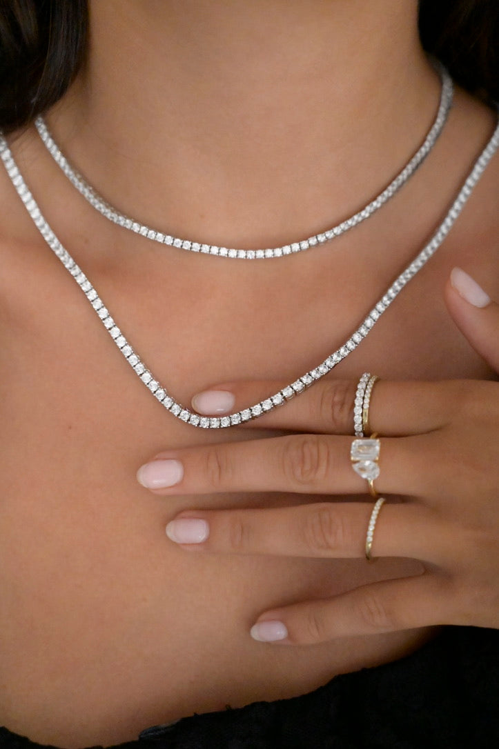 Silver Tennis Necklace
