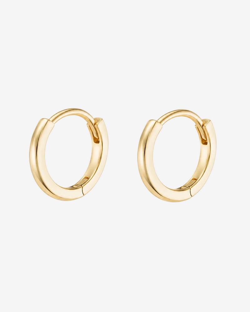 Classic Gold Huggie Earrings - 10mm