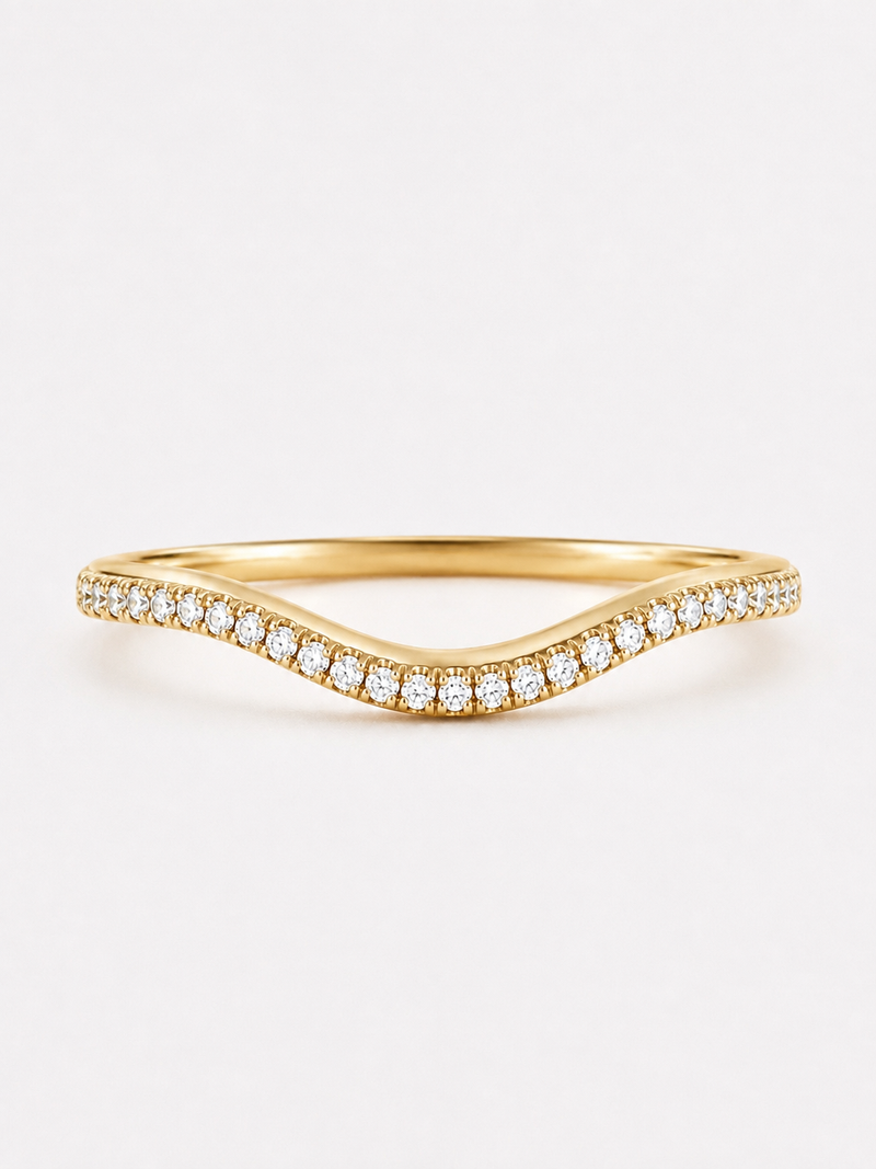 Pave Wave Pinky Band - Silkhour