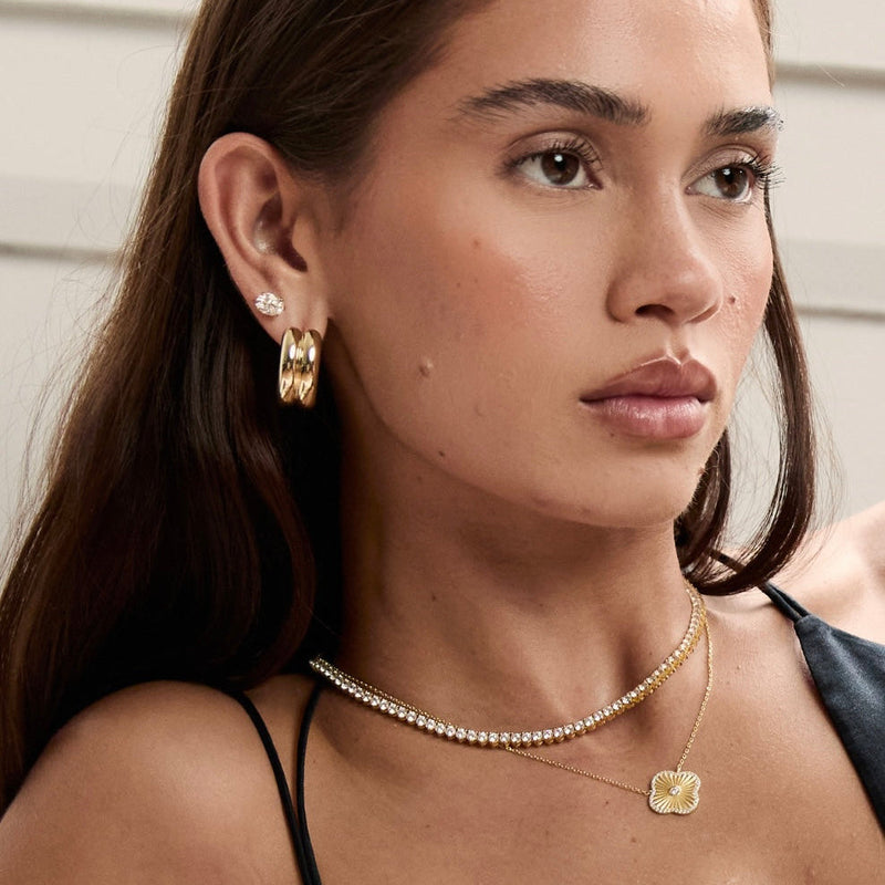 Fluted Clover Necklace