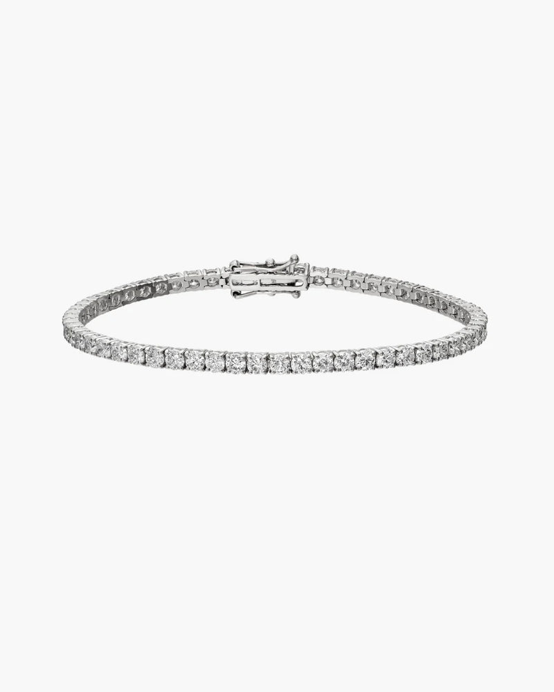 Silver Noire Tennis Bracelet