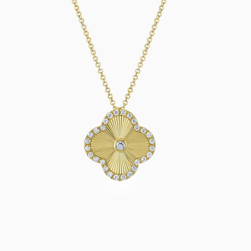 Fluted Clover Necklace