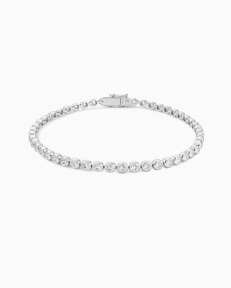 Bezel Tennis Bracelet - Lab Moissanite