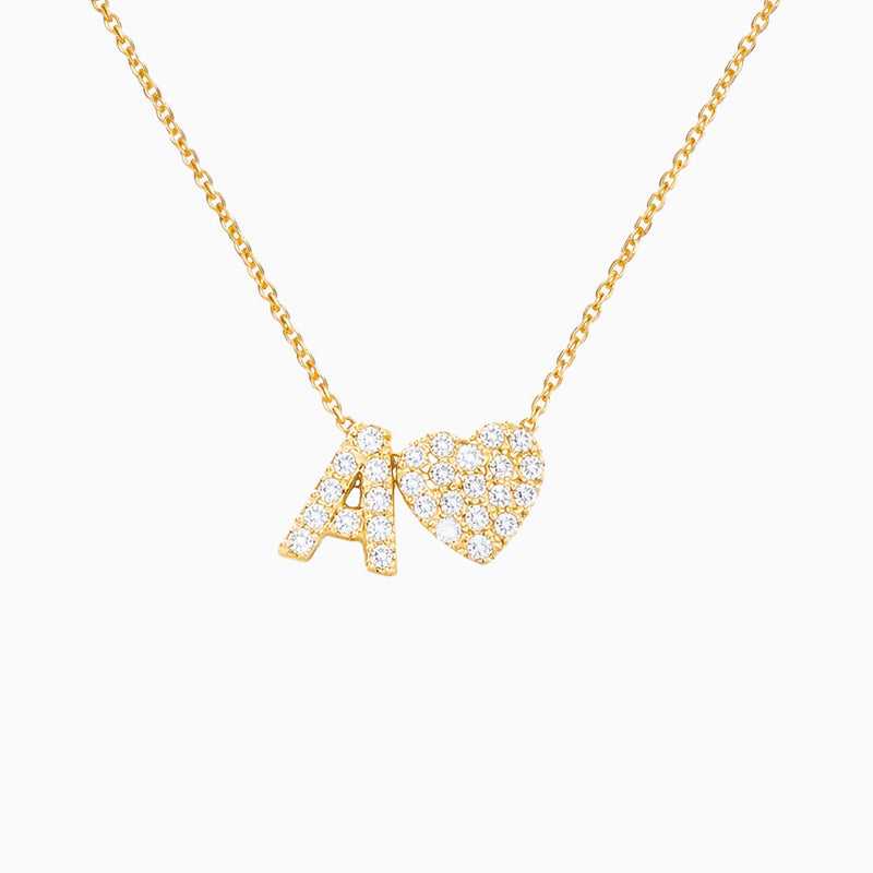 Initial Heart Necklace