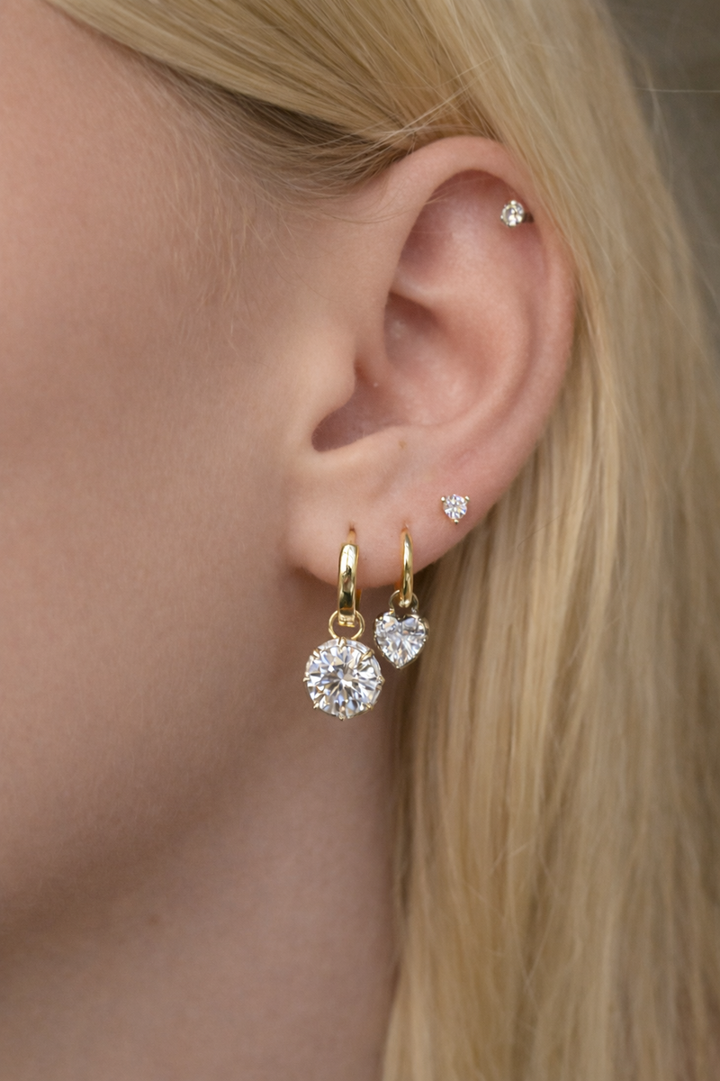 Mega Georgia Earring - Lab Moissanite
