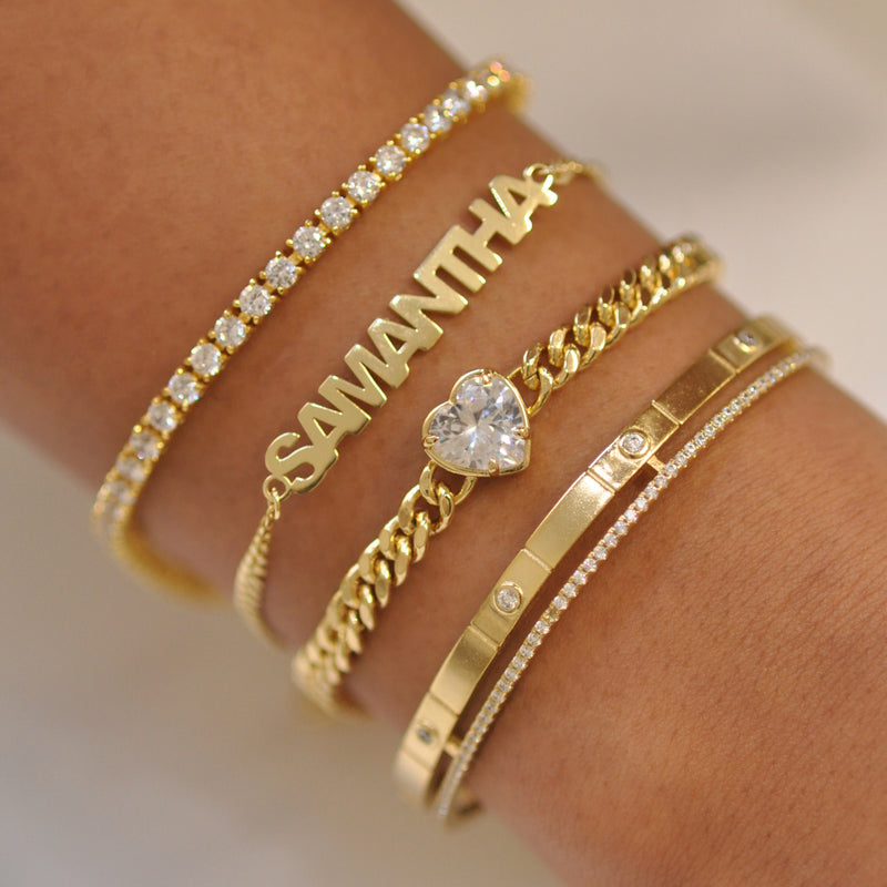Nameplate Curb Chain Bracelet