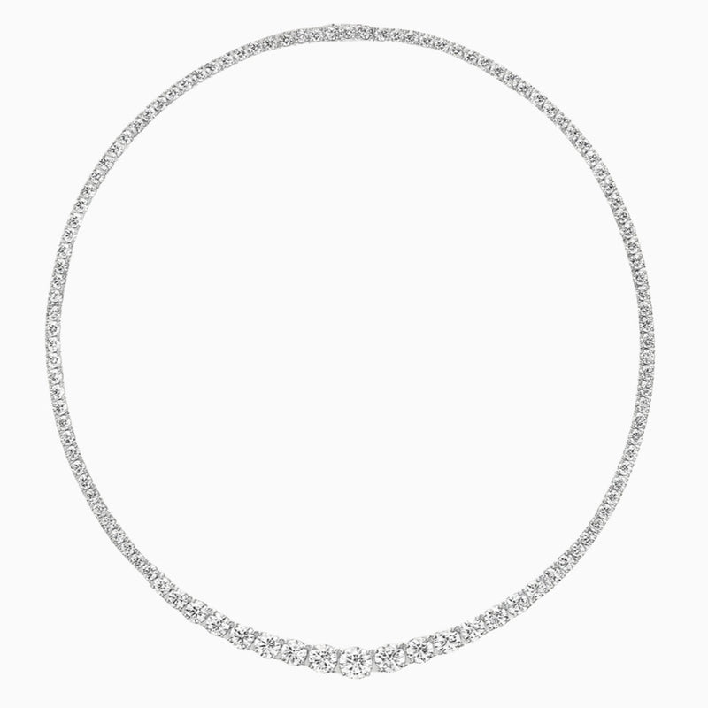Riviera Graduate Tennis Necklace - LAB MOISSANITE