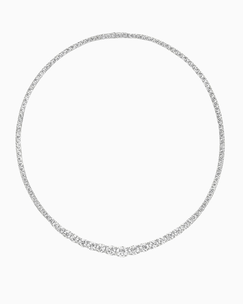 Riviera Graduate Tennis Necklace - LAB MOISSANITE
