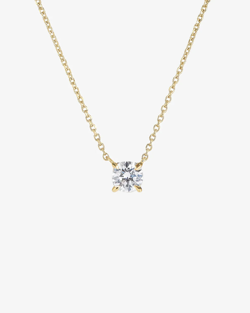 Round Pendant Necklace- Lab Grown
