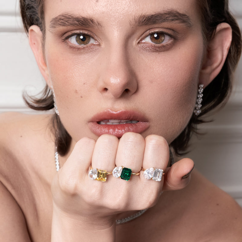Toi Et Moi Ring - Emerald
