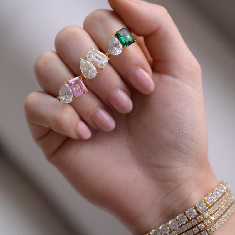 Toi Et Moi Ring - Emerald