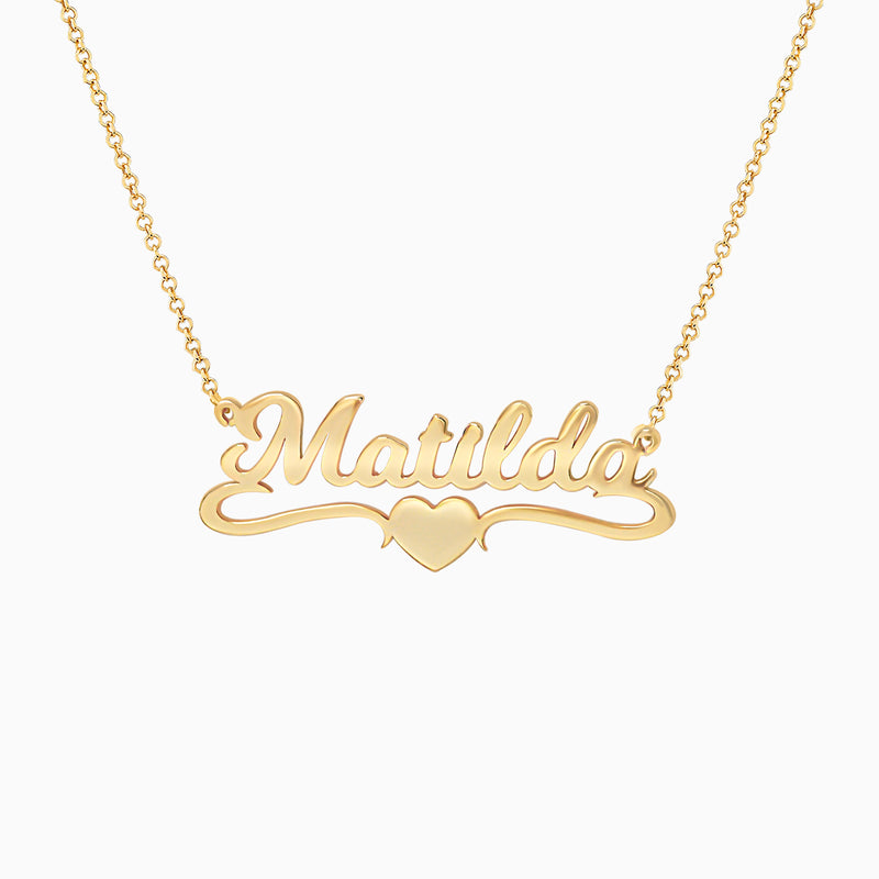 Classic Heart Nameplate