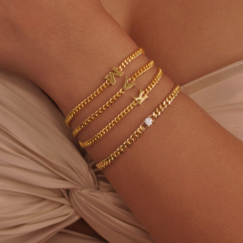 Diamond Curb Chain Bracelet