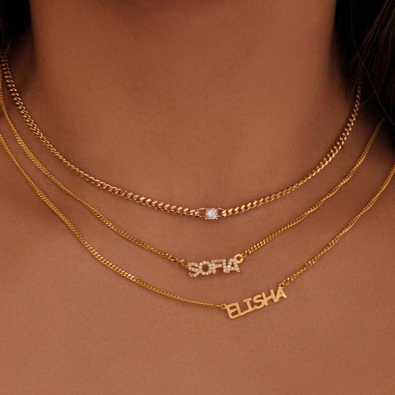 Diamond Curb Chain Choker - V THE LABEL Jewellery AU