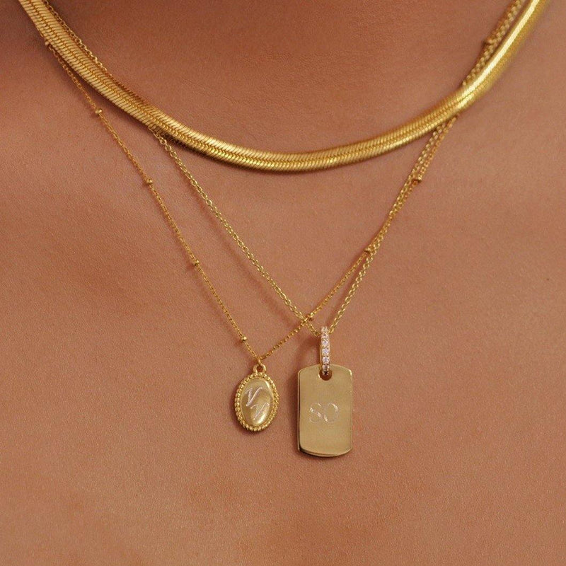 Honey Oval Necklace - V THE LABEL Jewellery AU