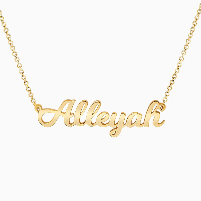 Script Nameplate Necklace