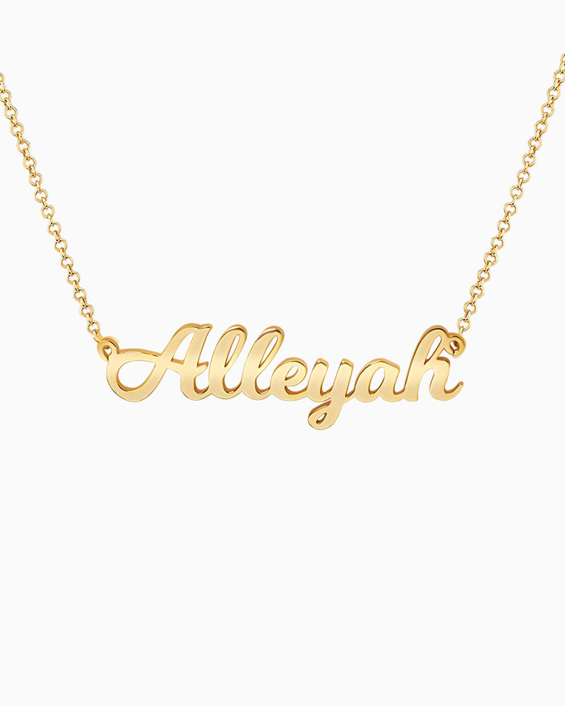 Script Nameplate Necklace