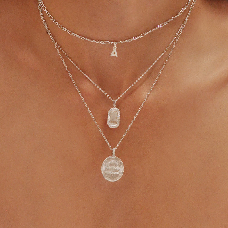 Silver Zodiac Pendant Necklace