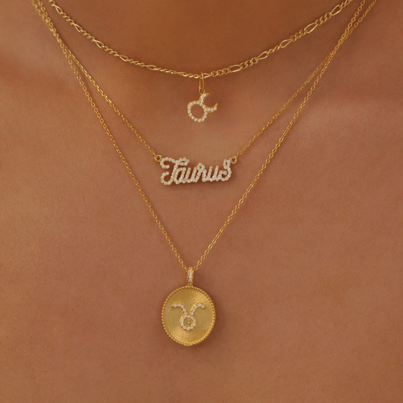 Taurus Zodiac Pendant Necklace