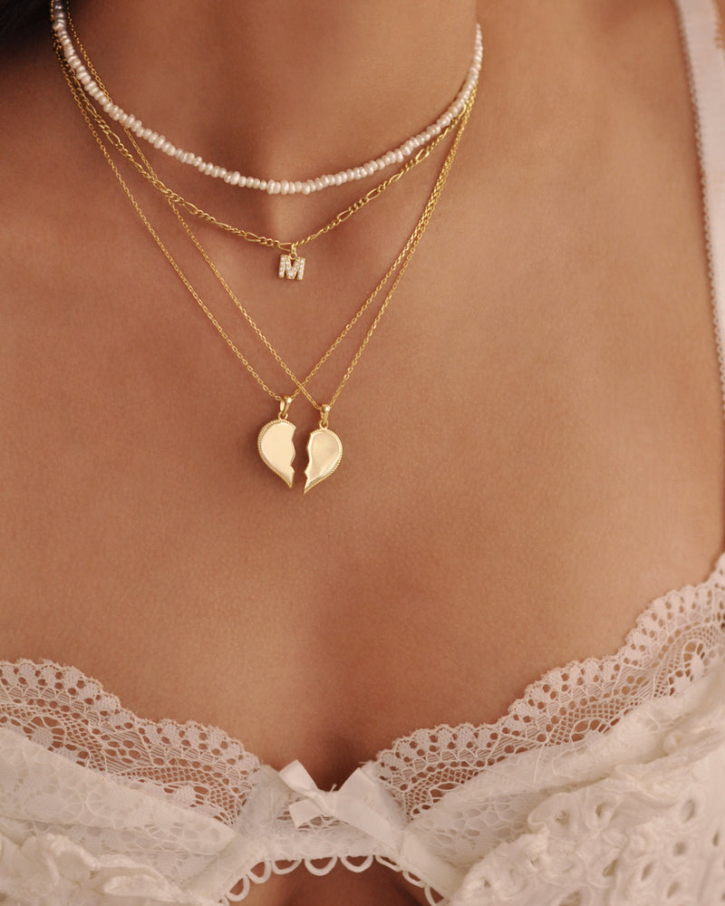 Best Friend Heart Necklace