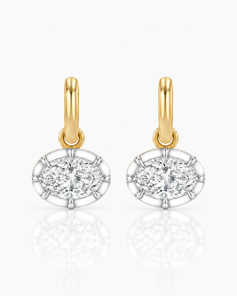 Oval Georgian Drop Earring