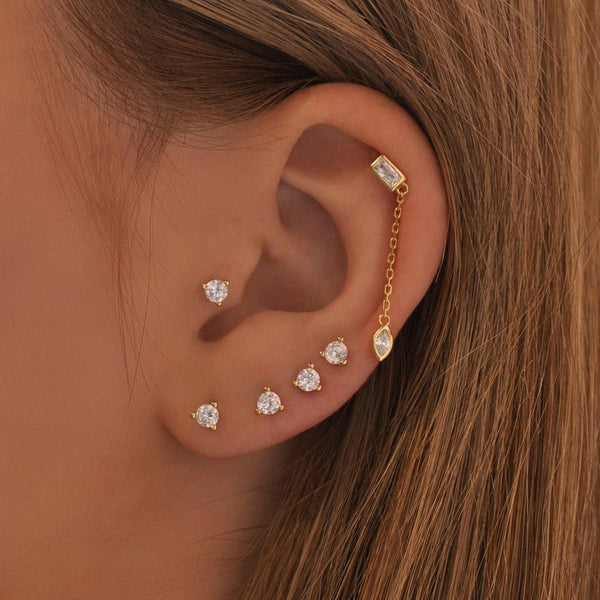 Crystal Stud Earrings - V THE LABEL Jewellery AU