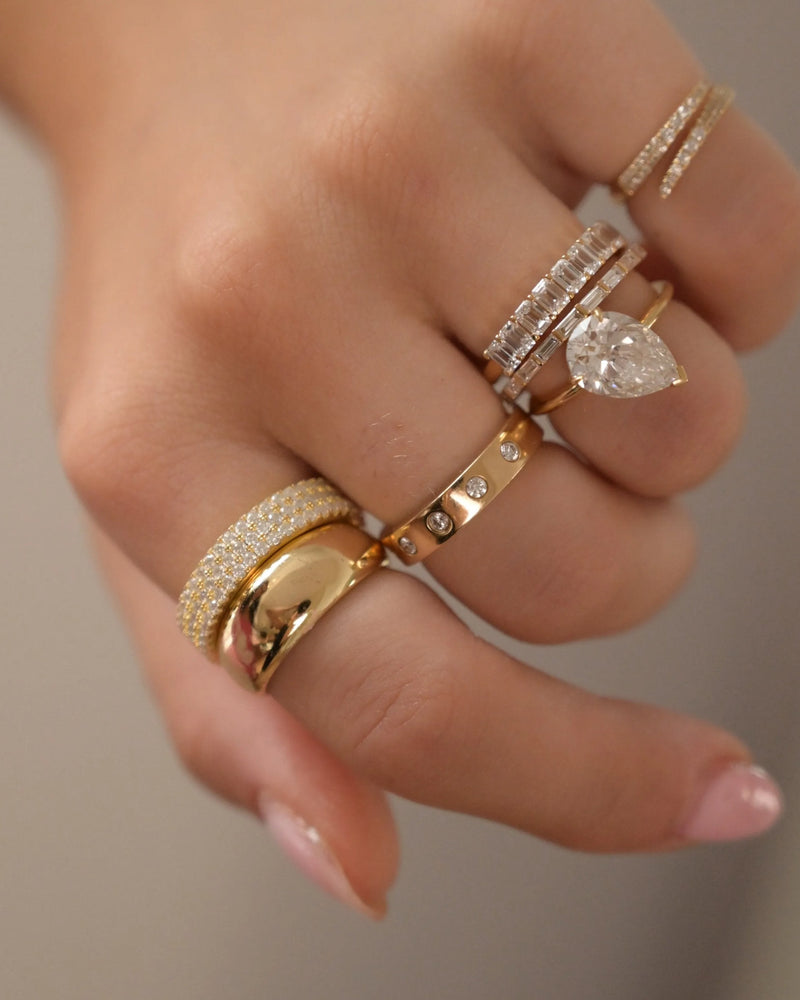 Pave Cigar Ring