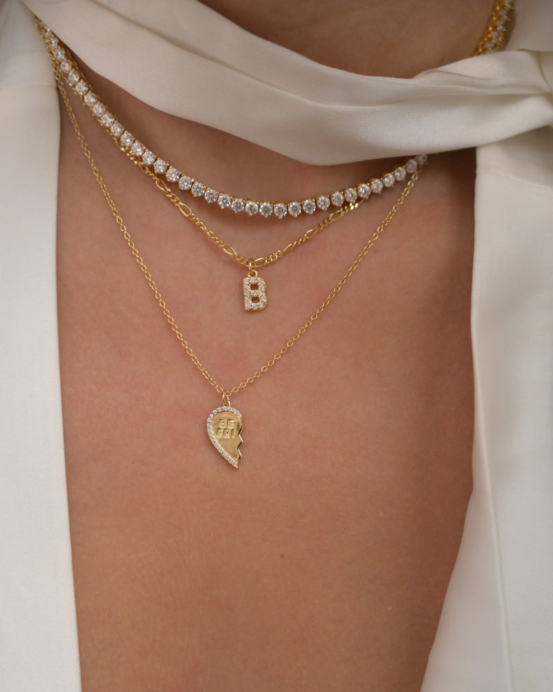 Best Friend Heart Necklace
