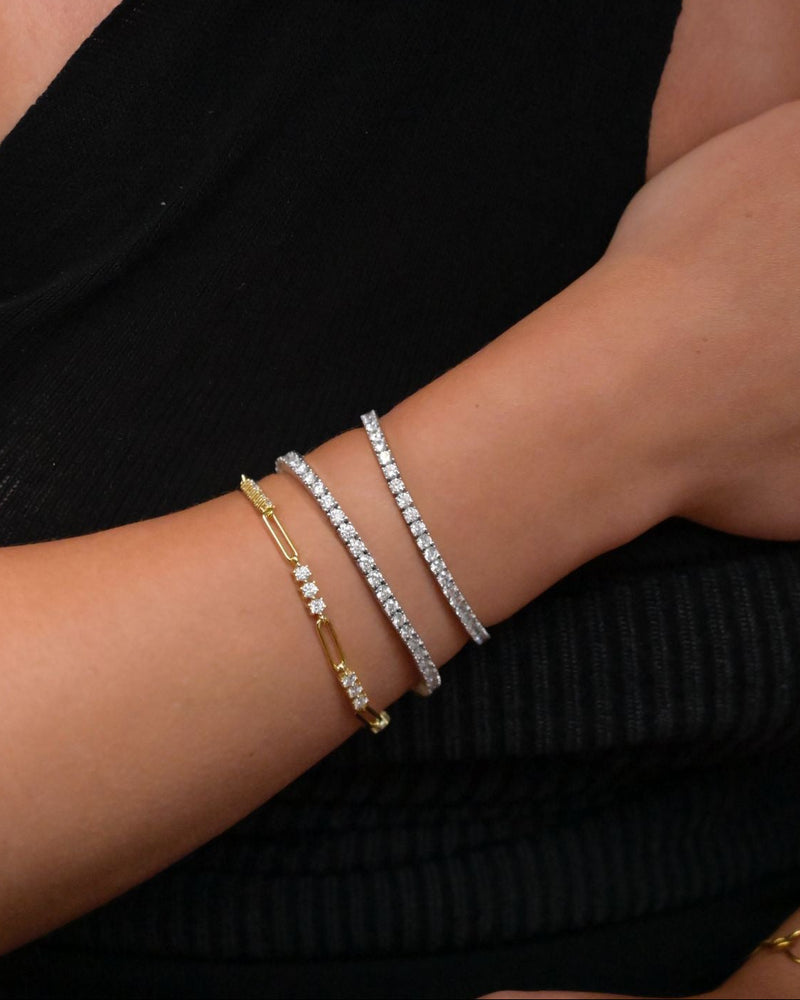Amore Link Chain Bracelet - Lab Grown Moissanite