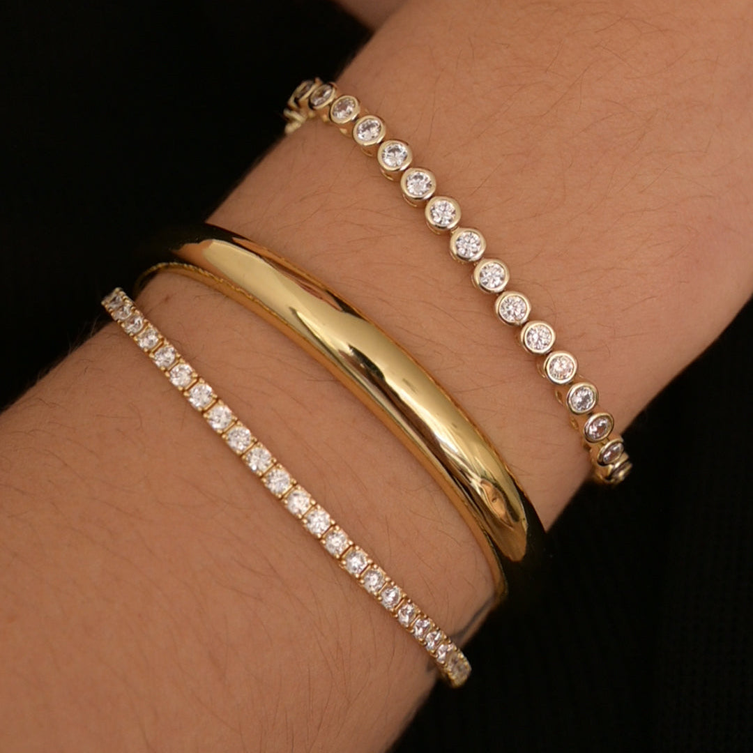 Bezel Tennis Bracelet - Lab Moissanite – V The Label