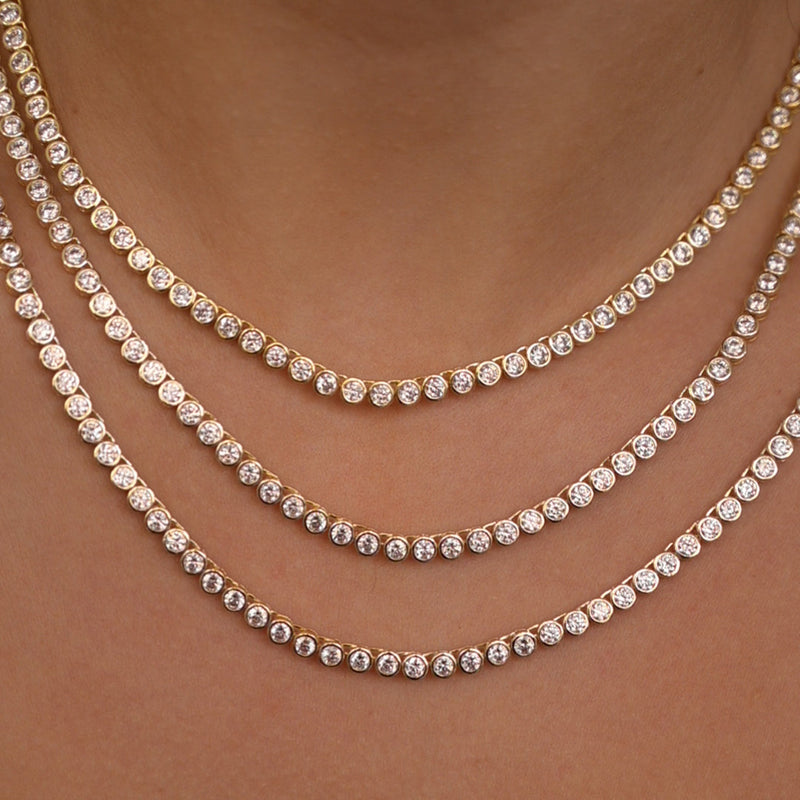 Bezel Tennis Necklace – V The Label