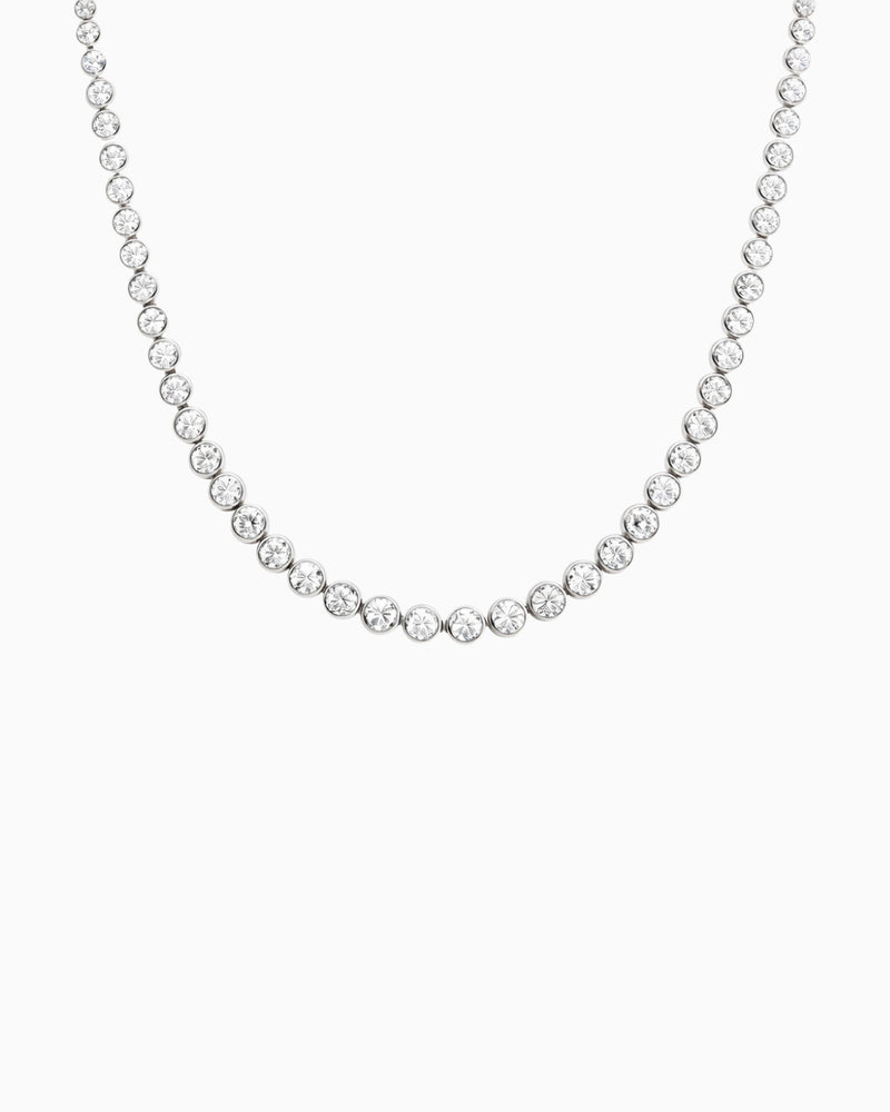 Bezel Tennis Necklace