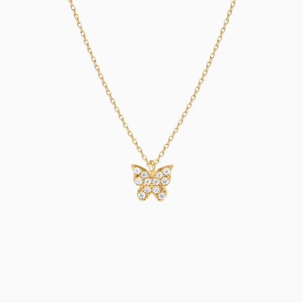 14K GOLD Butterfly Necklace