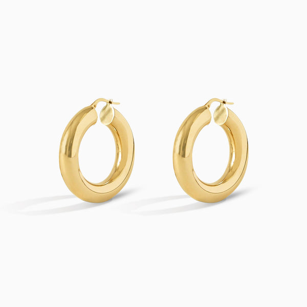 14k Gold Classic Hoops Small