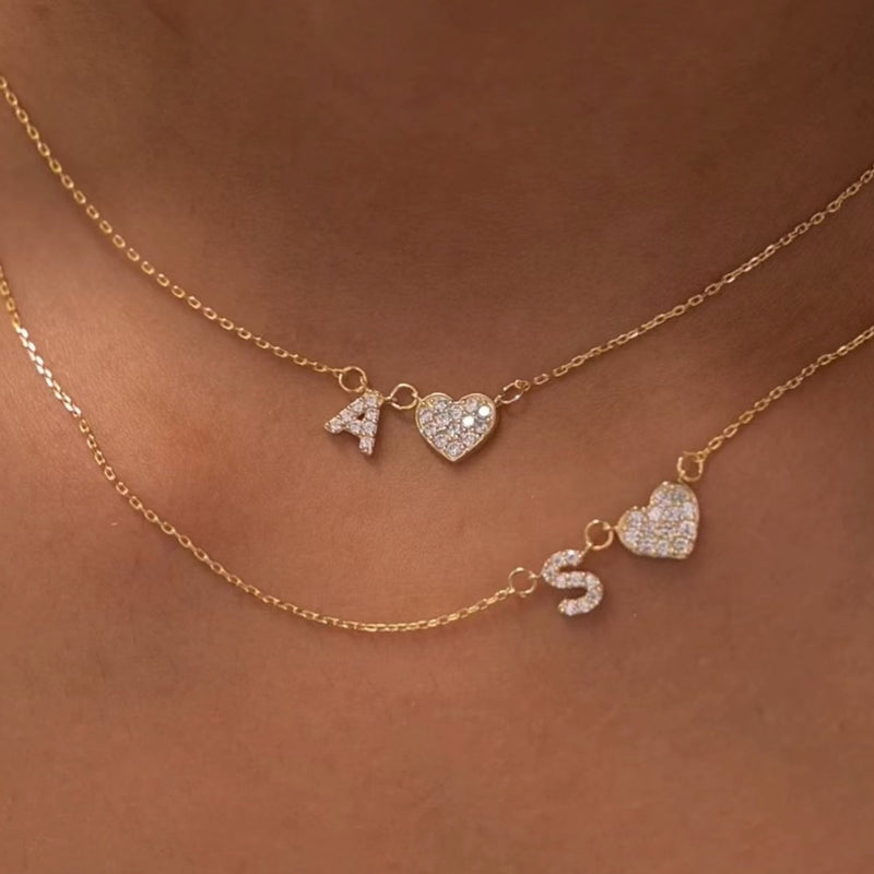 Initial Heart Necklace