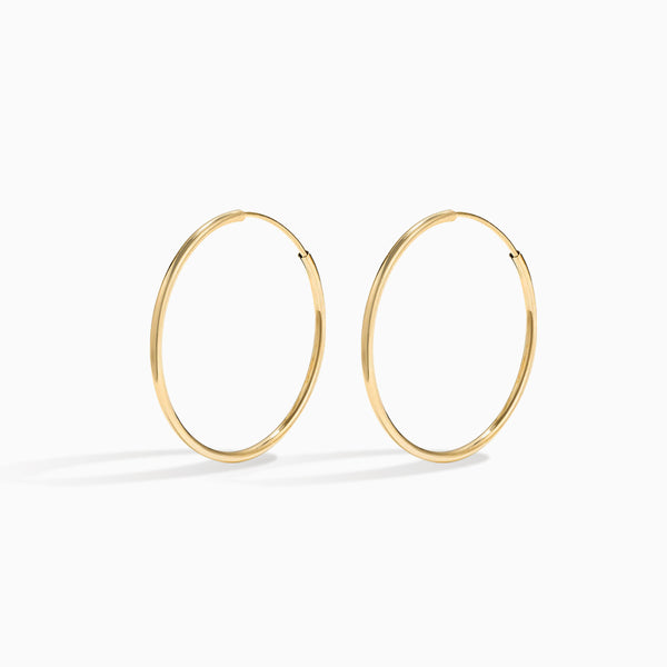 14k Gold Lightweight Hoop Earrings