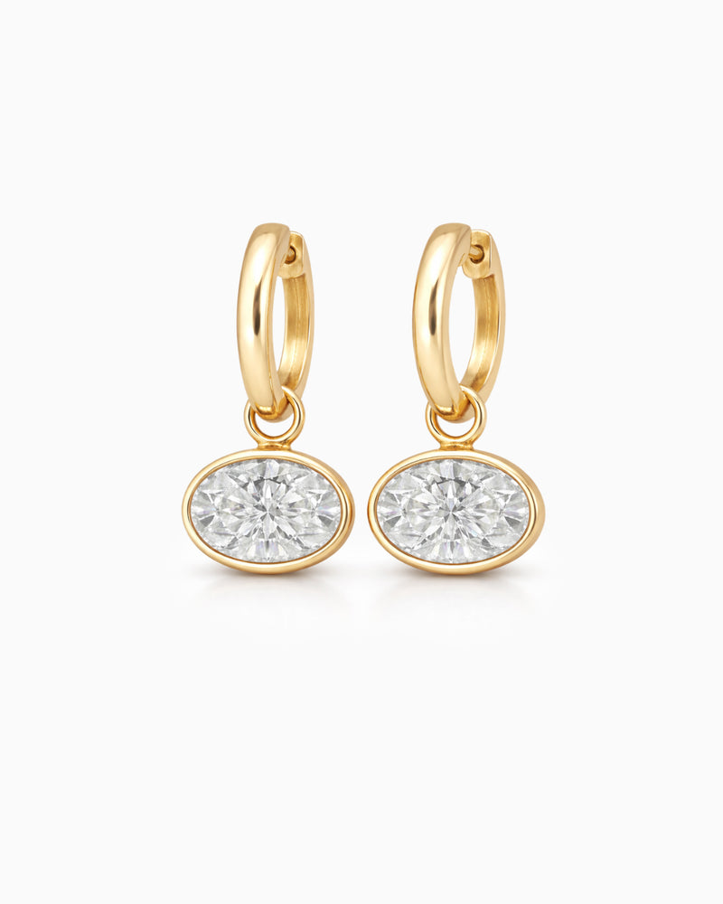 Oval Earring - Lab Grown