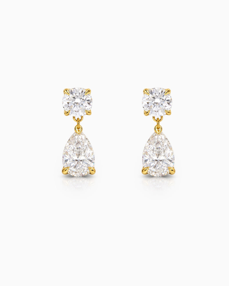 Pear Drop Earring - Lab Moissanite