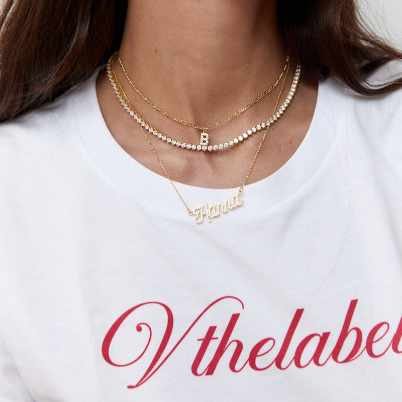 Tennis Necklace Gold