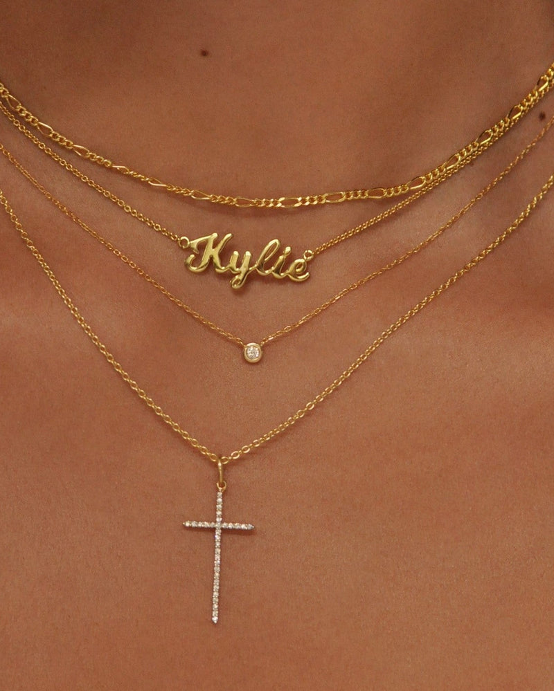 Script Nameplate Necklace