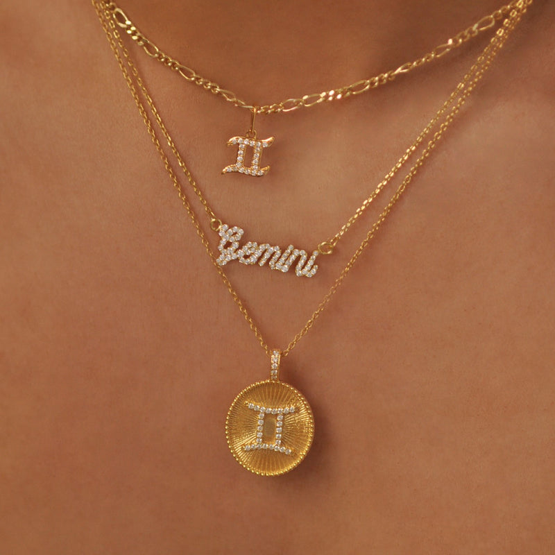 Gemini Zodiac Pendant Necklace