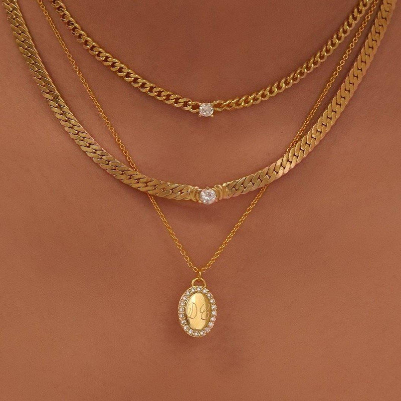 Aya Oval Necklace - V THE LABEL Jewellery AU