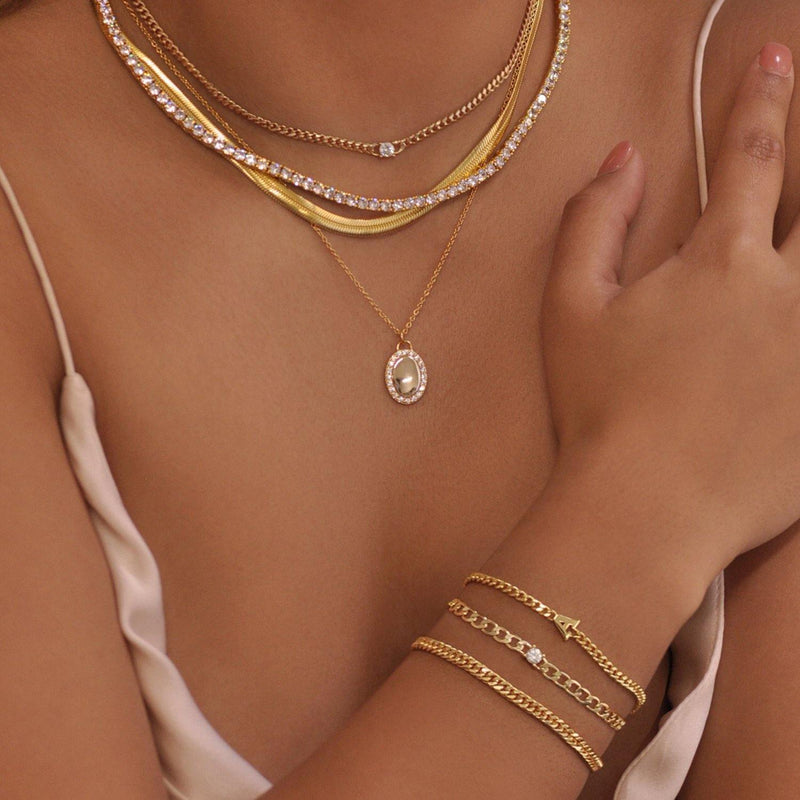 Aya Oval Necklace - V THE LABEL Jewellery AU
