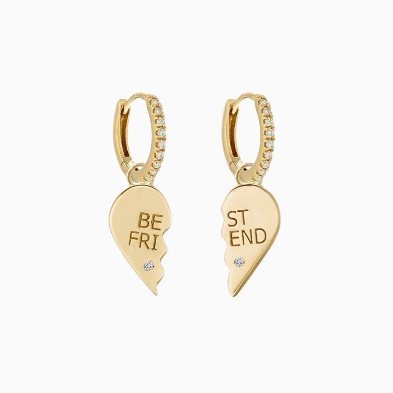 Best Friend Heart Earrings - V THE LABEL Jewellery AU
