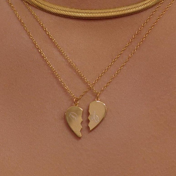 Best Friend Heart Necklace