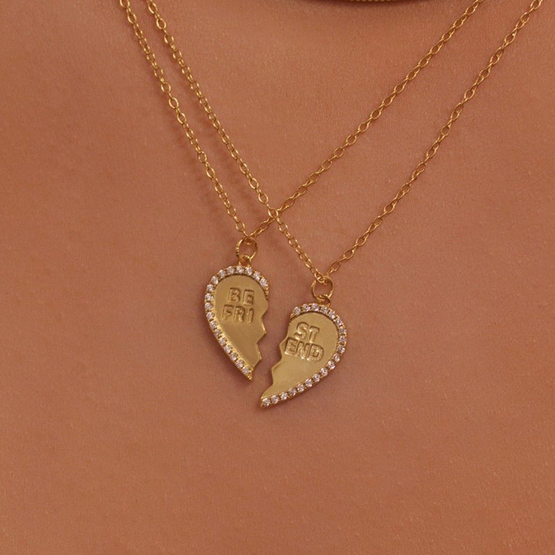 Best Friend Heart Necklace