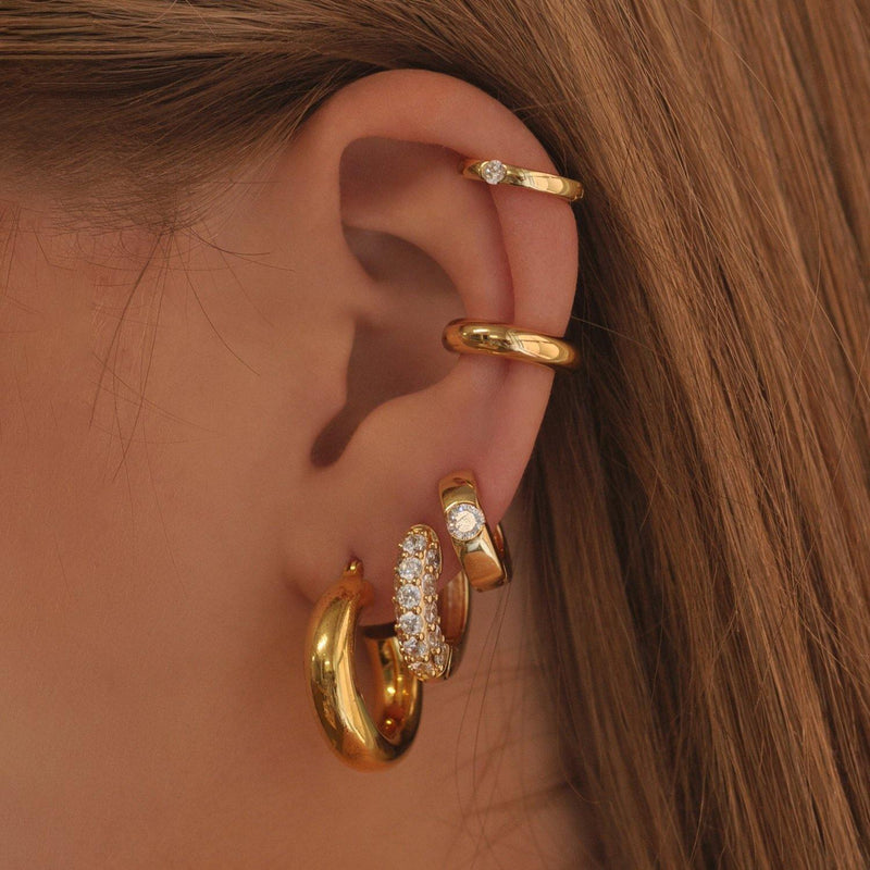 Bold Pave Hoops - V THE LABEL Jewellery AU
