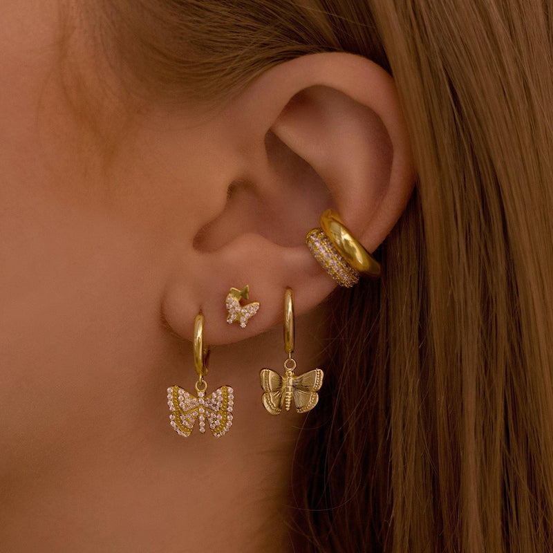 Butterfly Huggie Earrings - V THE LABEL Jewellery AU