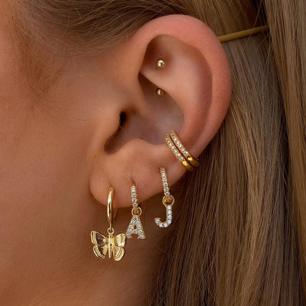Butterfly Huggie Earrings - V THE LABEL Jewellery AU